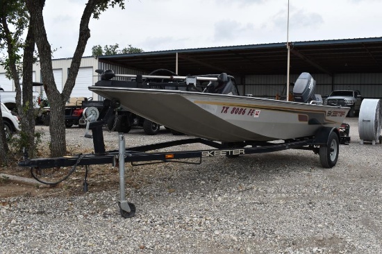 1999 SKEETER SX17 BOAT W/ YAMAHA 40 MOTOR (RUNS GOOD) (BOAT VIN # GEN4238BA999) (MOTOR VIN # 6H4L926