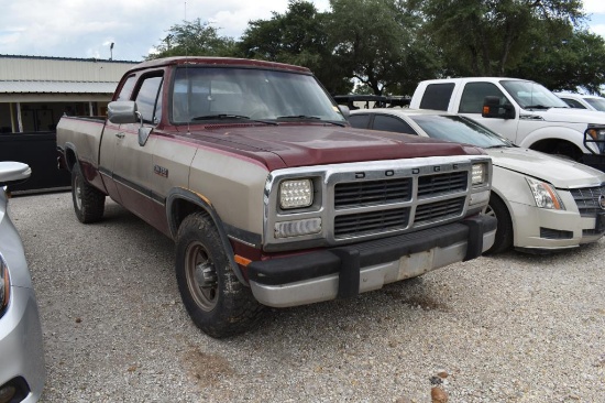 1992 DODGE RAM 250 CUMMINS DIESEL (VIN # 3B7KE23C6NM535835) (SHOWING APPX 170,030 MILES, UP TO THE B