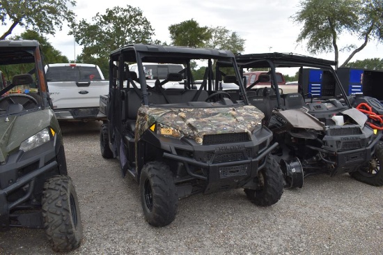 POLARIS 900 RANGER CREW (VIN # 4XARVE876J8500133) (SHOWING APPX 190 HOURS, UP TO THE BUYER TO DO THE