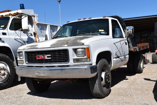 1995 GMC 3500 FLATBED PICKUP (KEY DOES NOT LOCK DOOR) (VIN # 1GDJC34K9SE512852) (SHOWING APPX 230,04