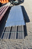 15 - 10' CORRUGATED TIN, 6 - 10' GALVALUME U-PANELS, AND 10 - 13' CHARCOAL AND GREY R-PANELS