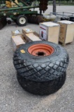 2 - 13.6 X 16 TIRES AND RIMS