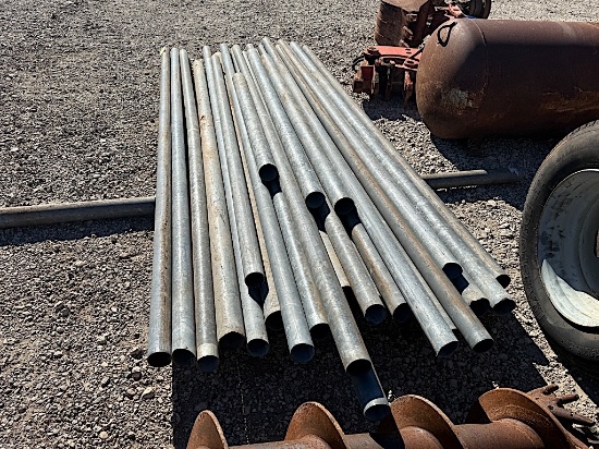 9' ASSORTED 2 3/8" AND 2 7/8" PIPE