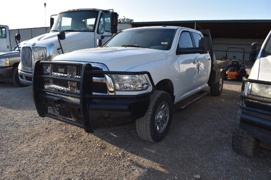 2014 DODGE 2500 PICKUP W/ HAY SPEAR (VIN # 3C6TR5JT9EG162826) (SHOWING APPX 169,487 MILES, UP TO THE