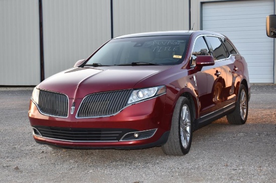 2014 LINCOLN MKT (VIN # 2LMHJ5AT9EBL58368) (SALVAGE TITLE) (SHOWING APPX 124,194 MILES, UP TO THE BU