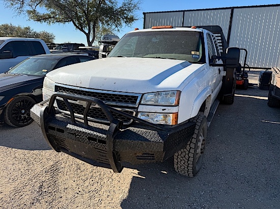 2006 CHEVROLET 3500 DURAMAX PICKUP (VIN # 1GCJK39D66E268861) (SHOWING APPX 344,746 MILES, UP TO THE