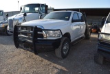 2014 DODGE 2500 PICKUP W/ HAY SPEAR (VIN # 3C6TR5JT9EG162826) (SHOWING APPX 169,487 MILES, UP TO THE