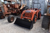 KUBOTA L2500 TRACTOR W/ KUBOTA LB400 LOADER (SERIAL # 55765) (SHOWING APPX 1,037 HOURS, UP TO THE BU