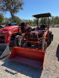 KUBOTA B7800 TRACTOR W/ KUBOTA LA402 LOADER W/ 5' BOX BLADE (SERIAL # 57622) (SHOWING APPX 452 HOURS