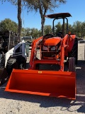 KUBOTA M7040 TRACTOR W/ KUBOTA 5070 LOADER (SERIAL # M7040F10532) (SHOWING APPX 289 HOURS, UP TO THE