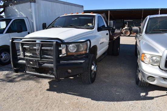 2006 DODGE 3500 PICKUP (VIN # 3D6WX46C96G223117) (SHOWING APPX 220,562 MILES,  UP TO THE BUYER TO DO