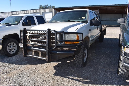 1999 FORD F250 SUPER DUTY XLT PICKUP (VIN # 1FTNW21S3XEA70377) (SHOWING APPX 261,143 MILES,  UP TO T