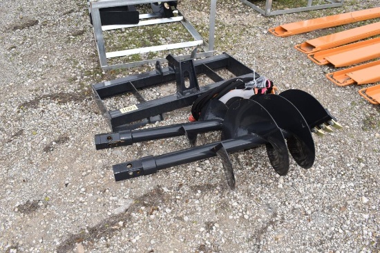 SKID STEER POSTHOLE DIGGER W/ 12" AND 18" AUGER