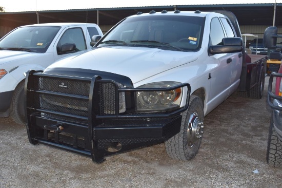 2007 DODGE 3500 CUMMINS PICKUP (VIN # 3D7ML48C27G742829) (SHOWING APPX 217,445 MILES, UP TO THE BUYE