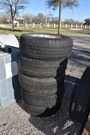 5 - 265/70R17 TIRES AND RIMS (JEEP)