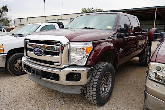 2012 FORD F250 POWERSTROKE 4X4 PICKUP (VIN # 1FT7W2BT0CED16490) (SHOWING APPX 140,153 MILES, UP TO T