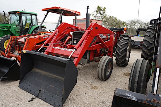 MF 255 TRACTOR W/ LOADER (SERIAL # 9A348463) (SHOWING APPX 2,667 HOURS, UP TO THE BUYER TO DO THEIR