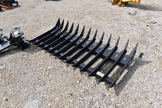 6' SKID STEER ROOT RAKE