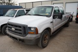 2005 FORD F250 PICKUP (VIN # 1FTSW20565EB60683) (SHOIWNG APPX 207,311 MILES, UP TO THE BUYER TO DO T