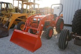 KUBOTA L2800 TRACTOR W/ KUBOTA 2545 LOADER (SERIAL # 10254) (SHOWING APPX 1,048 HOURS, UP TO THE BUY