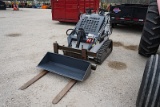 JQ 400R MINI SKID STEER W/ FORKS AND BUCKET (SERIAL # 2407158721) (SHOWING APPX 4 HOURS, UP TO THE B