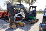 JD 50G EXCAVATOR W/ HYDRAULIC HAMMER AND 2' & 1' BUCKET (SERIAL# 1FF050GXCJH288358) (SHOWING APPX 2,