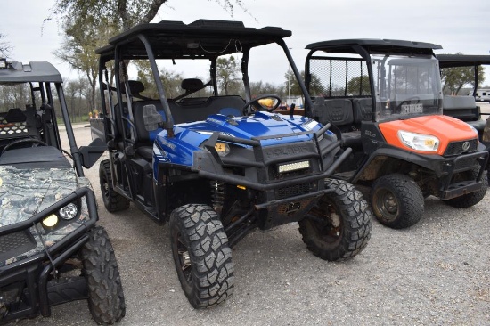 POLARIS RANGER CREW 800 (VIN # 4XAWH7EA4DE653320) (SHOWING APPX 587 HOURS, UP TO THE BUYER TO DO THE