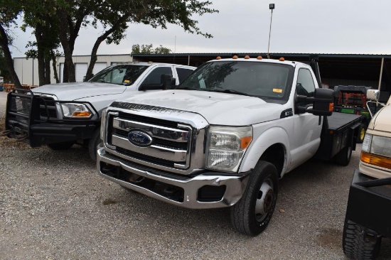 2013 FORD F350 PICKUP DIESEL, (VIN # 1FDRF3HT4DEB09572) (SHOWING APPX 199,383 MILES, UP TO THE BUYER