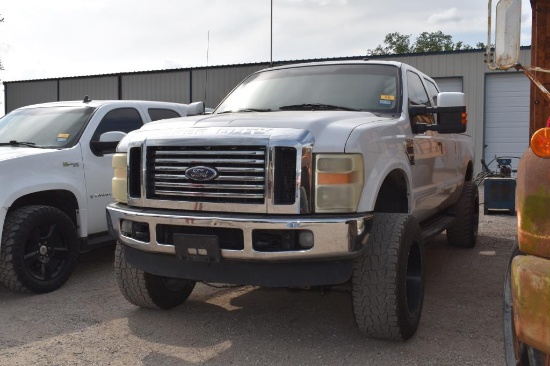 2008 FORD F250 POWERSTROKE 4X4 PICKUP (VIN # 1FTSW21R18ED29238) (SHOWING APPX 262,159 MILES, UP TO T