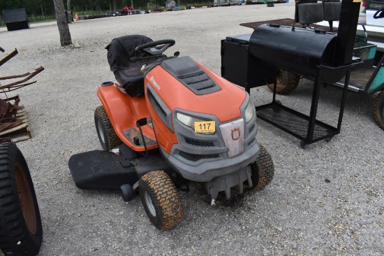 HUSQVARNA YTA22V46 RIDING MOWER (SERIAL # 041516A024900) (SHOWING APPX 153 HOURS, UP TO THE BUYER TO