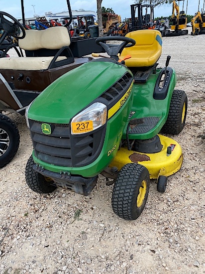 JD D100 RIDING MOWER (SERIAL # 1GXD100EECC334958) (SHOWING APPX 235 HOURS, UP TO THE BUYER TO DO THE