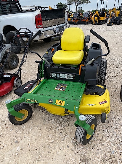 "JD Z TRACK ZERO TURN MOWER (SERIAL # 1GXV535MJV012265) (SHOWING APPX 338 HOURS, UP TO THE BUYER TO