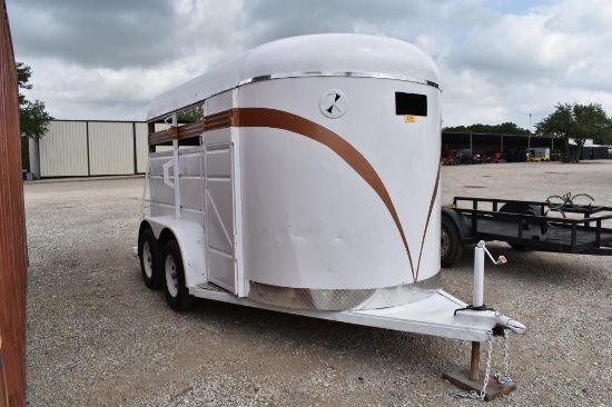 2001 12' 2 HORSE TRAILER (VIN # 4D4PB12241C031668) (REGISTRATION RECEIPT ON HAND AND WILL BE MAILED