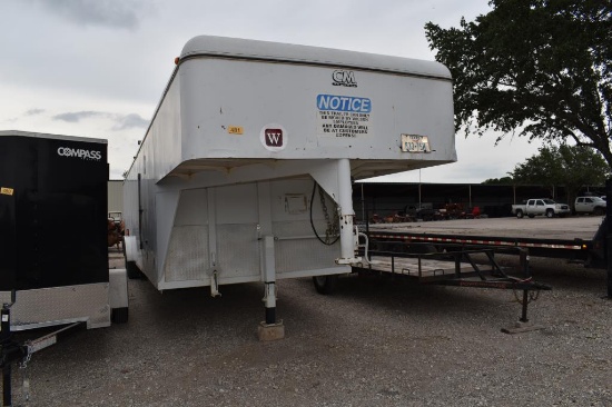 2012 CM 8' X 28' GOOSENECK TANDEM DUAL CARGO TRAILER (VIN # 49TCG2824C1006008) (TITLE ON HAND AND WI