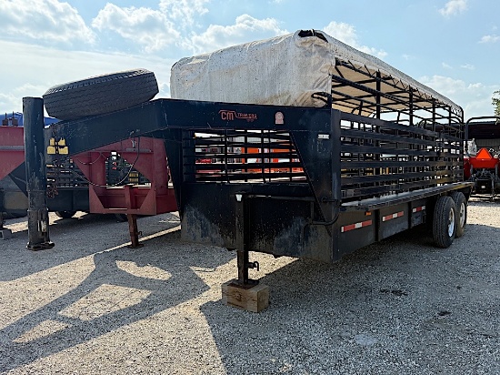 1998 20' X 6' GOOSENECK CATTLE TRAILER (VIN # 49TSG2021W1036465) (REGISTRATION RECEIPT ON HAND AND W