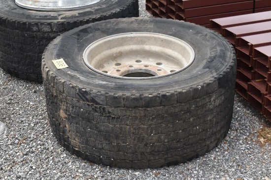 3 - 455/55R22.5 TIRES AND RIMS