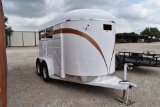 2001 12' 2 HORSE TRAILER (VIN # 4D4PB12241C031668) (REGISTRATION RECEIPT ON HAND AND WILL BE MAILED