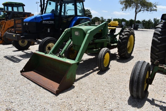 JD 1020 TRACTOR W/ JD LOADER (SERIAL # 0905041) (SHOWING APPX 6,385 HOURS, UP TO THE BUYER TO DO THE