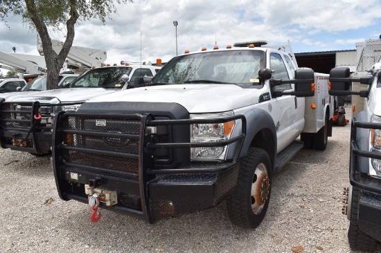 2016 FORD F450 POWERSTROKE 4X4 PICKUP W/ SERVICE BED, DIESEL (VIN # 1FD0X4HT6GED00197) (SHOWING APPX