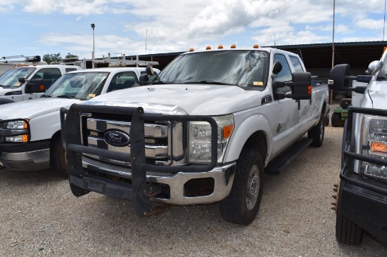 2012 FORD F350 POWERSTROKE 4X4 PICKUP, DIESEL (VIN # 1FT8W3BT2CEC05207) (SHOWING APPX 228,089 MILES,