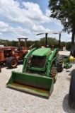 JD 3120 TRACTOR W/ JD LOADER AND MOWER DECK (PARTS, NO KEY) (SERIAL # LV3120H110160) (UNKNOWN HOURS)