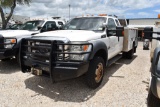 2016 FORD F450 POWERSTROKE 4X4 PICKUP W/ SERVICE BED, DIESEL (VIN # 1FD0X4HT2GEA66155) (SHOWING APPX