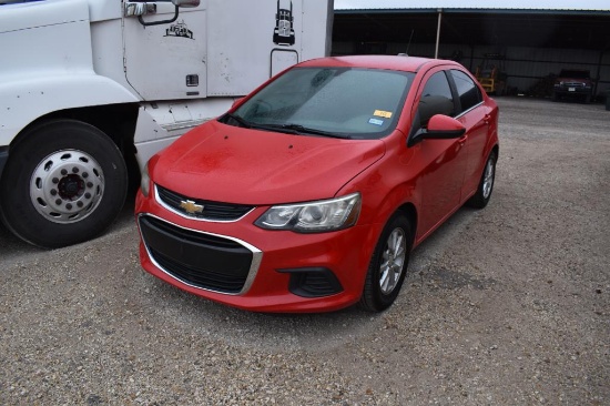 2017 CHEVROLET SONIC LT CAR (VIN # 1G1JD5SH2H4118881) (SHOWING APPX 141,282 MILES, UP TO THE BUYER T