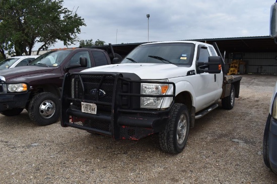 2011 FORD F250 4X4 PICKUP W/ CUBE FEEDER AND HAY SPEAR (VIN # 1FT7X2B65BEB75339) (SHOWING APPX 273,6
