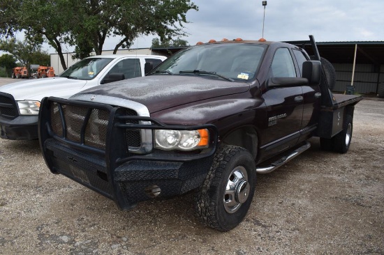 2005 DODGE 3500 CUMMINS 4X4 PICKUP (VIN # 3D7MS48C15G849189) (SHOWING APPX 173,813 MILES, UP TO THE
