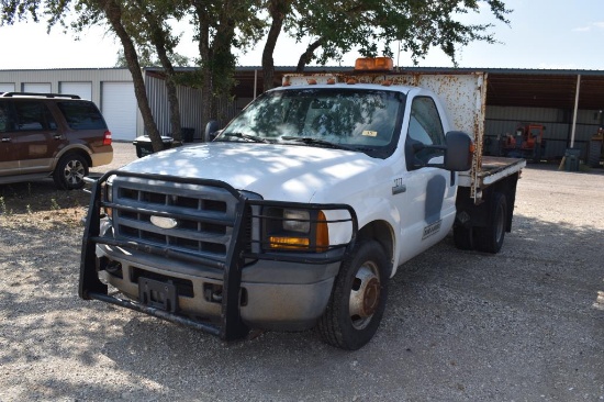 2007 FORD F350 PICKUP W/ ELECTRIC DUMP (VIN # 1FDWF36587EA77317) (SHOWING APPX 154,820 MILES, UP TO