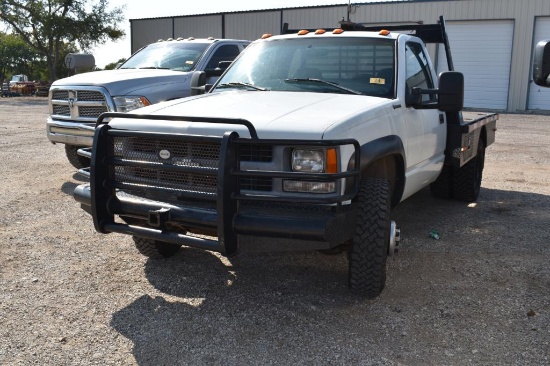 1998 CHEVROLET 3500 PICKUP (VIN # 1GBJK34J5WF005319) (SHOWING APPX 124,590 MILES, UP TO THE BUYER TO
