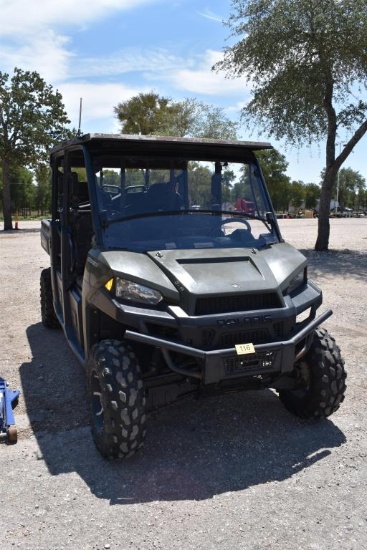 POLARIS 900 RANGER CREW (VIN # 4XAWH88A4EB180343) (SHOWING APPX 1,390 HOURS, UP TO THE BUYER TO DO T