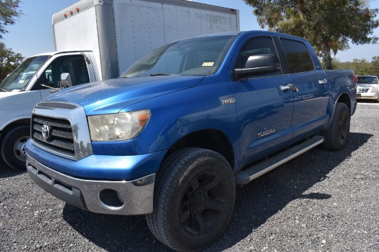 2009 TOYOTA TUNDRA PICKUP (VIN # 5TFEV5419X071116) (SHOWING APPX 143,886 MILES, UP TO THE BUYER TO D