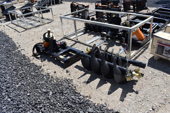 SKID STEER POSTHOLE DIGGER W/ 12" AND 18" AUGER